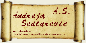 Andreja Sedlarević vizit kartica
